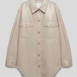 Wilfred Free Vegan Leather Ganna Shirt Jacket